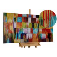 ÖLGEMÄLDE 140/70 cm - Blau/Gelb, Holz/Textil (140/70cm) - KUNSTLOFT