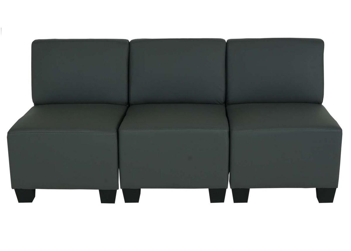 3-SITZER Grau - Dunkelgrau/Grau, Textil (171/76/72cm) - MCW