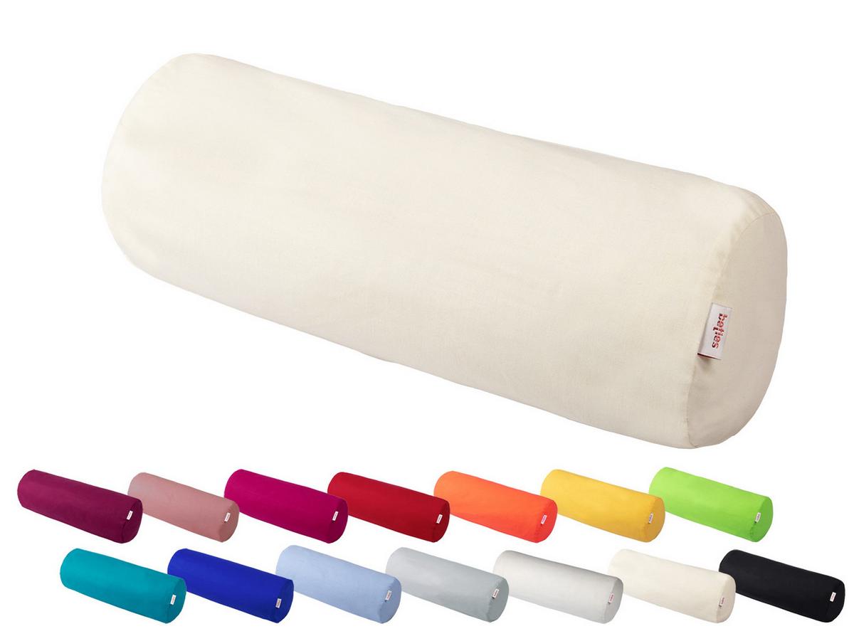NACKENROLLENBEZUG Basic 100% Baumwolle apfelgrün 40/15 cm - Grün, Textil (15/40cm) - beties Heimtextil