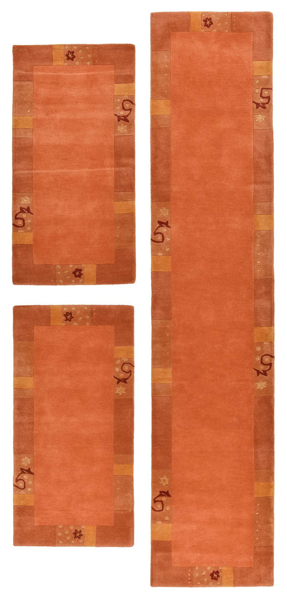 HANDTUFTTEPPICH Royal Ganges 70x620 cm - Terracotta, Textil (70/620cm) - THEKO
