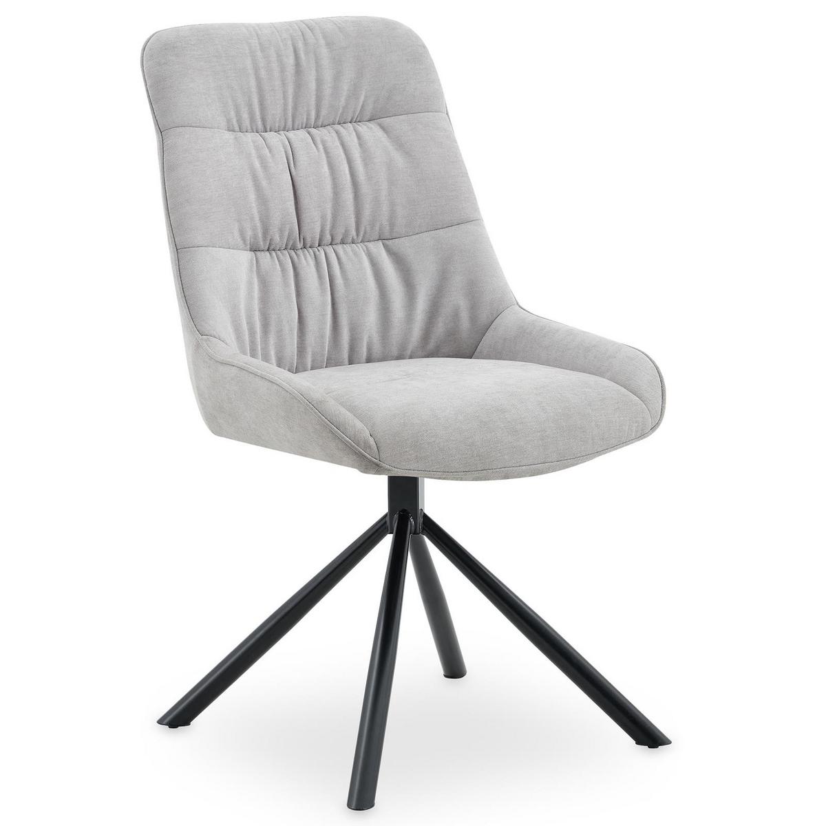 ESSZIMMERSTÜHLE LIBRA 2er-Set grau - Grau, Textil (50/90/60cm) - IDIMEX
