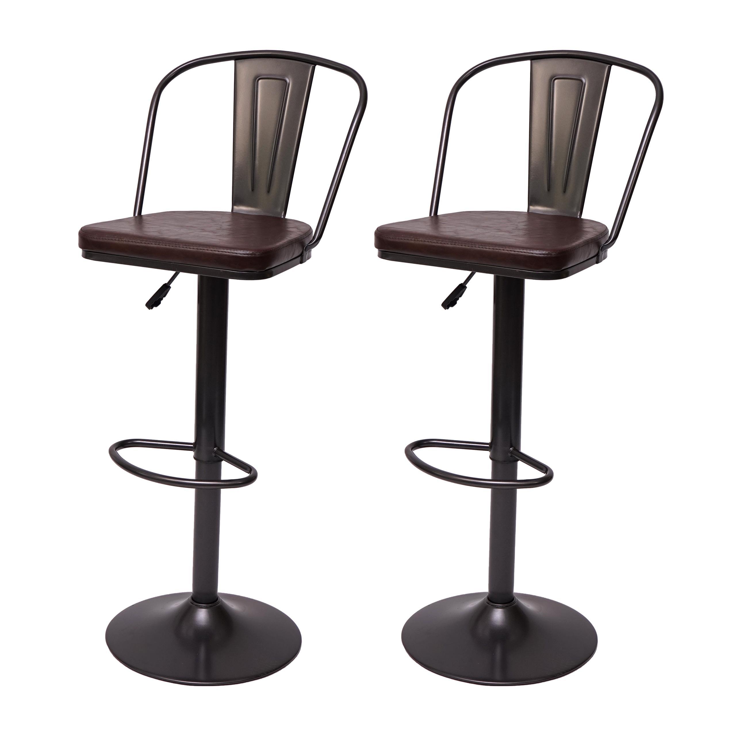 BARHOCKER H10A Schwarz, Braun 2er-Set - Schwarz/Braun, Textil (43/112/42cm) - MCW