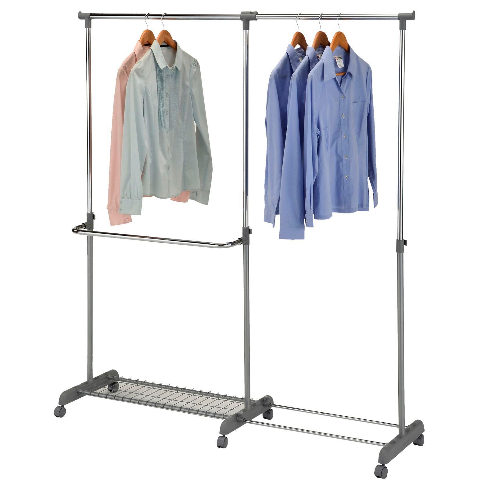 GARDEROBENWAGEN MERAN silber - Silberfarben, Metall (169/160/42cm) - IDIMEX