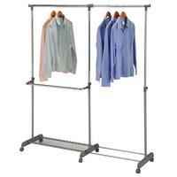 GARDEROBENWAGEN MERAN silber - Silberfarben, Metall (169/160/42cm) - IDIMEX