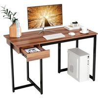 SCHREIBTISCH 75cm Braun - Braun, Holz (55/120/75cm) - COSTWAY