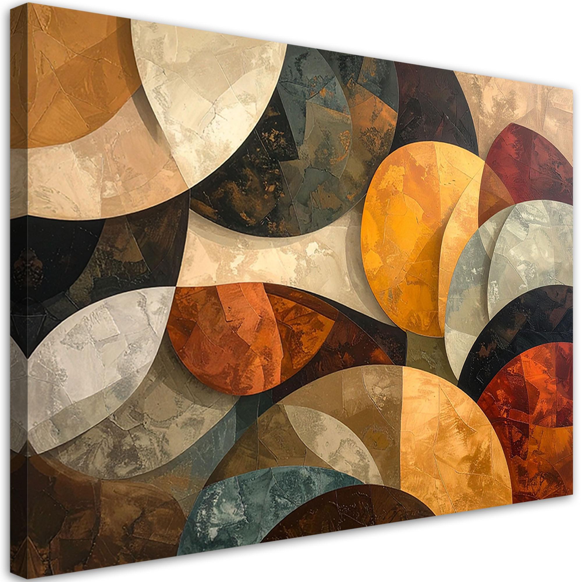 LEINWANDBILD Abstraktion 45x30cm - Braun, Textil (45/30cm) - Feeby