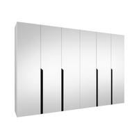 DREHTÜRENSCHRANK Mila III 300 - Schwarz/Weiß, Holzwerkstoff/Kunststoff (300/202/52cm) - MIRJAN24