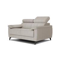 SOFA TAUNUS 2-Sitzer, beige - Beige/Schwarz, Holzwerkstoff/Textil (141/80/102cm) - Wozimo