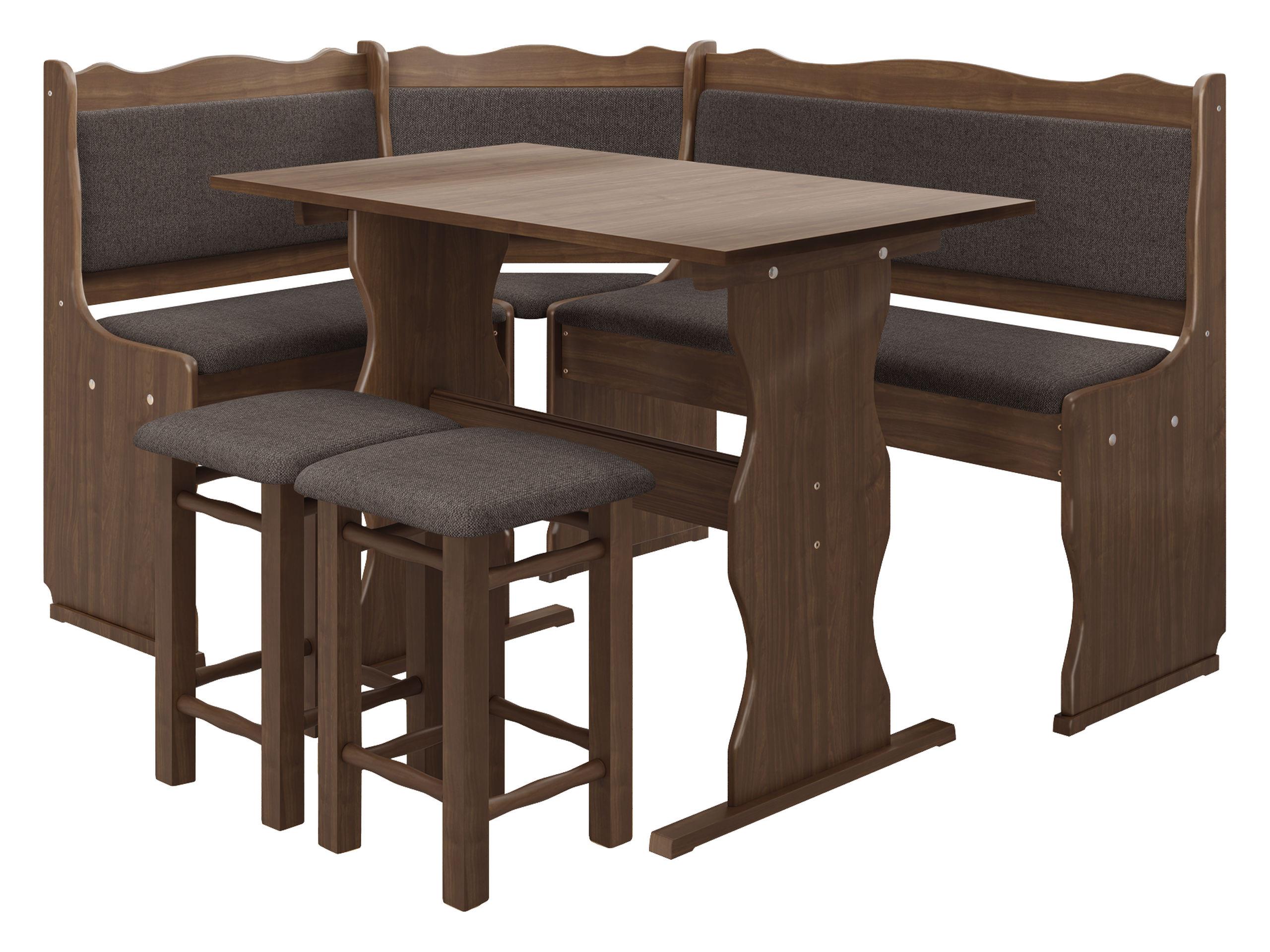 ECKBANKGRUPPE Mini - Hellbraun/Dunkelbraun, Holz (145/87/105cm) - MIRJAN24