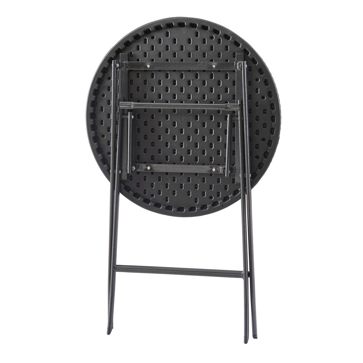 KLAPPTISCH Mark - Schwarz, Kunststoff/Metall (60/60/74cm) - [en.casa]
