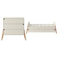 BABYZIMMER 2-teilig Kaschmir - Beige, Holzwerkstoff (161/90/75cm) - Petits-meubles