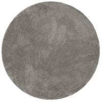 SUPER SOFT KINDER HOCHFLOR TEPPICH SILKY KIDS RUND - Grau, Textil (200/200cm) - Pergamon