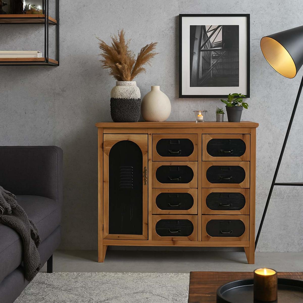 APOTHEKERKOMMODE Braun - Braun, Holz (91/80/40cm) - MCW