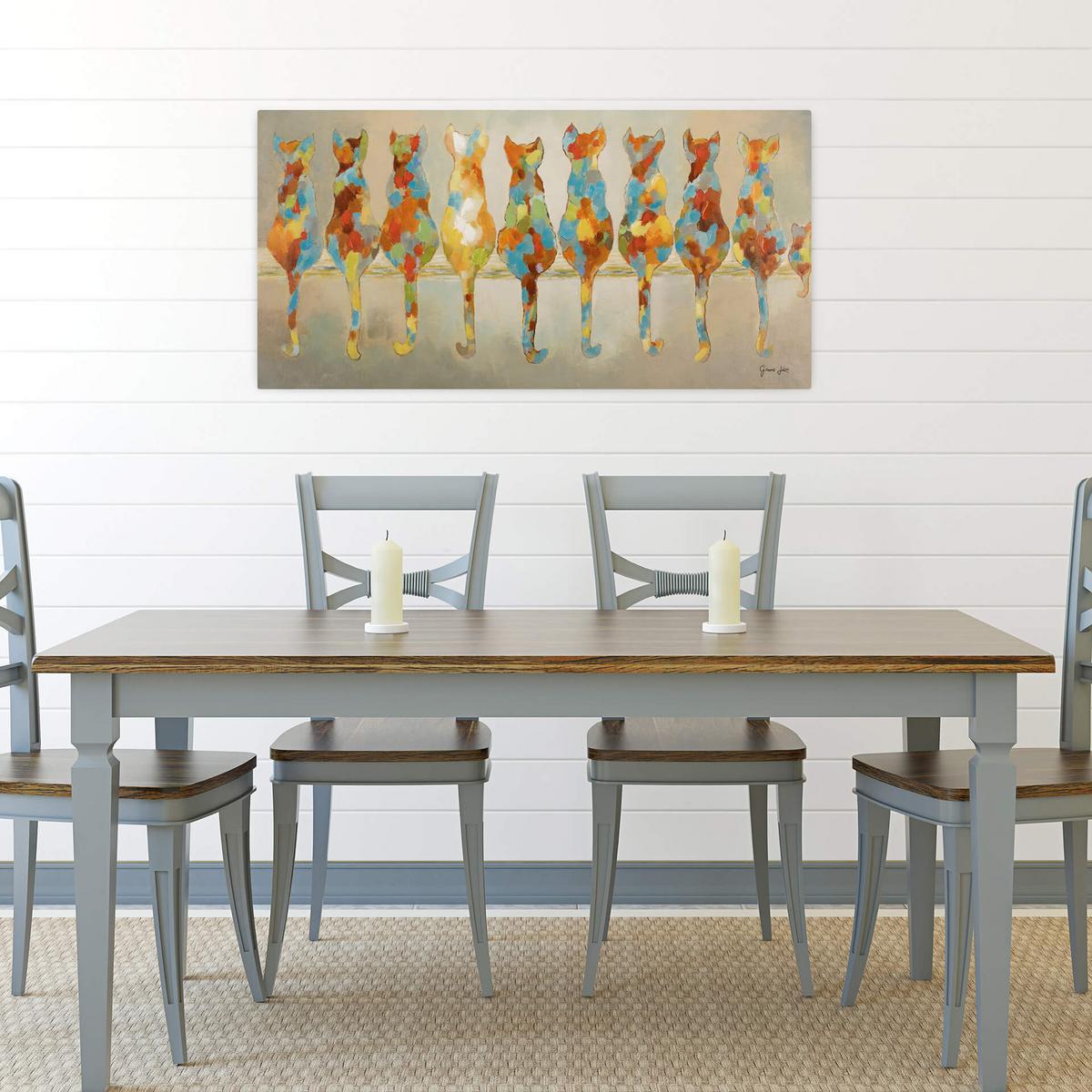 ÖLGEMÄLDE 120/60 cm - Blau/Gelb, Holz/Textil (120/60cm) - KUNSTLOFT