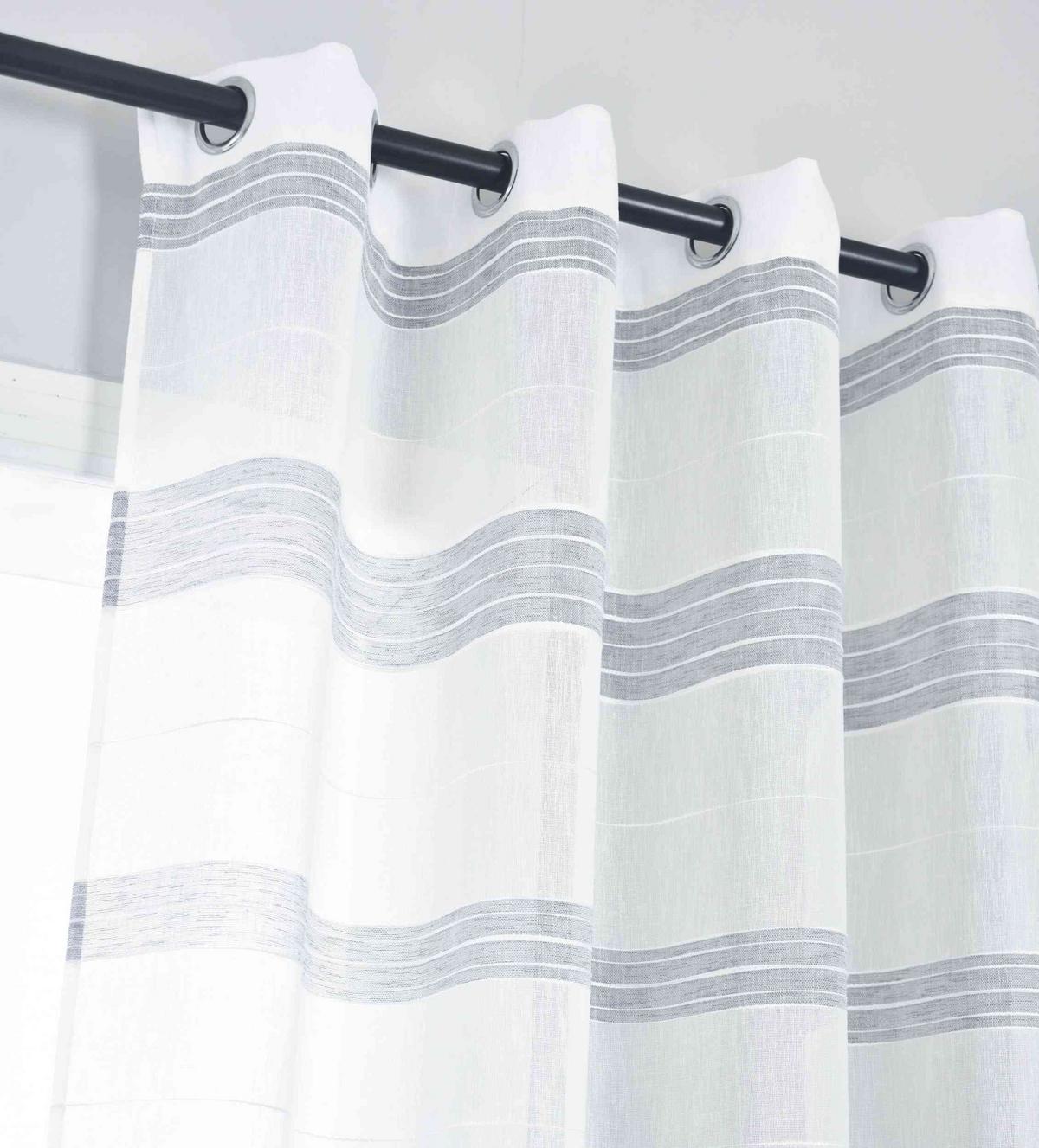 VORHANG »Frankfurt« HxB 245x140 cm Grau - Grau, Textil (140/245cm) - Gardinenbox