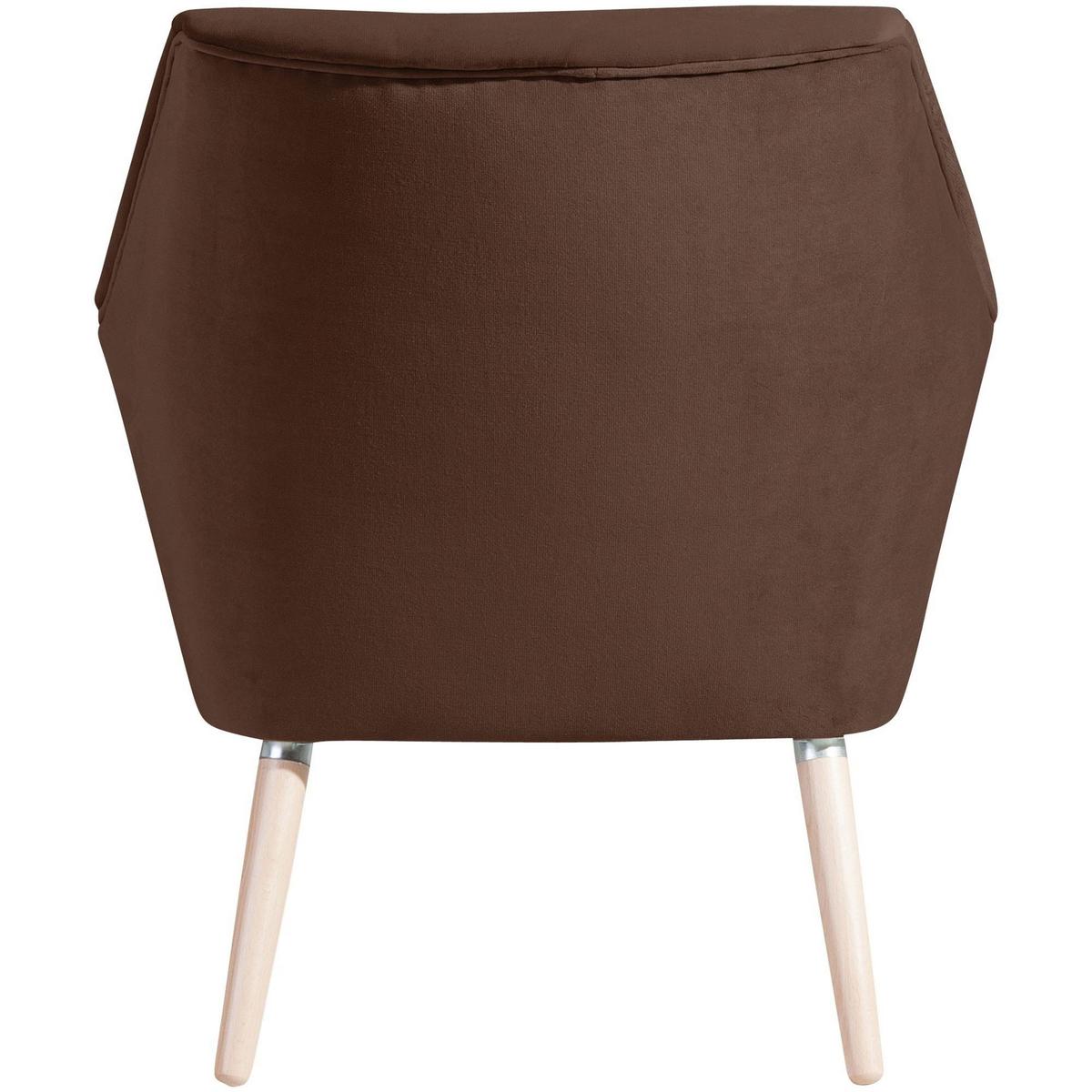 SESSEL Kachka Bezug Samtvelour Buche natur / braun - Buchefarben/Braun, Kunststoff (71/81/67cm) - 58aufmkessel