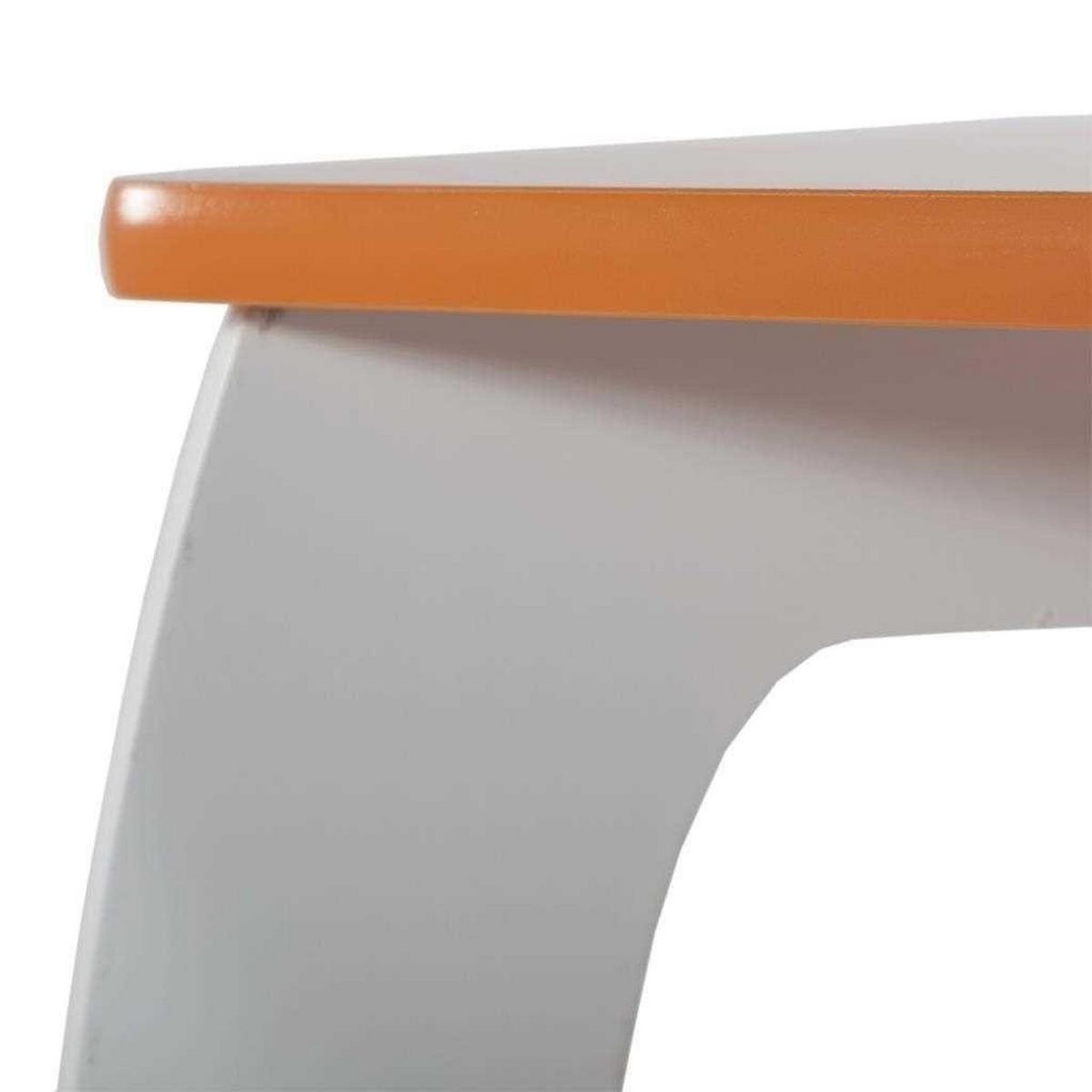 HOCKER und TISCH, 96x48x42cm, 3-tlg. - Orange, Holzwerkstoff (96/42/48cm) - Wanderlust