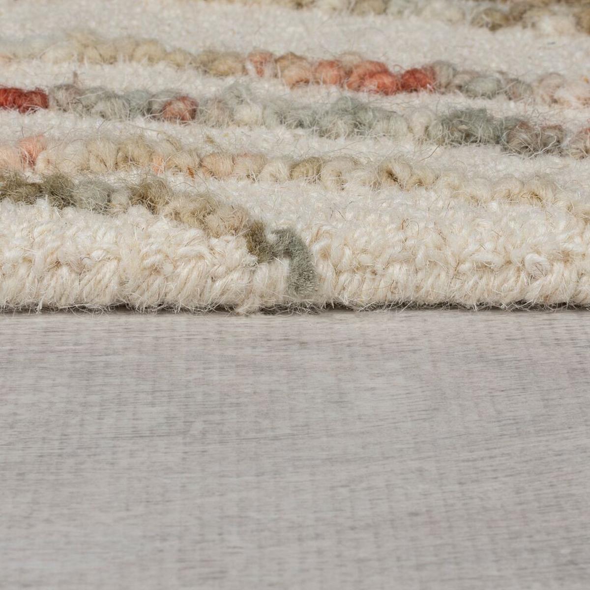 WOLLTEPPICH HUMBER, abstrakt, Natur-Orange, 120 x 170 cm - Naturfarben/Orange, Textil (170/120cm) - KADIMA DESIGN