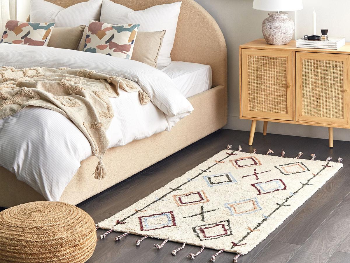 TEPPICH geflochten Corum 150/80 cm - Beige, Textil (80/150cm) - Beliani