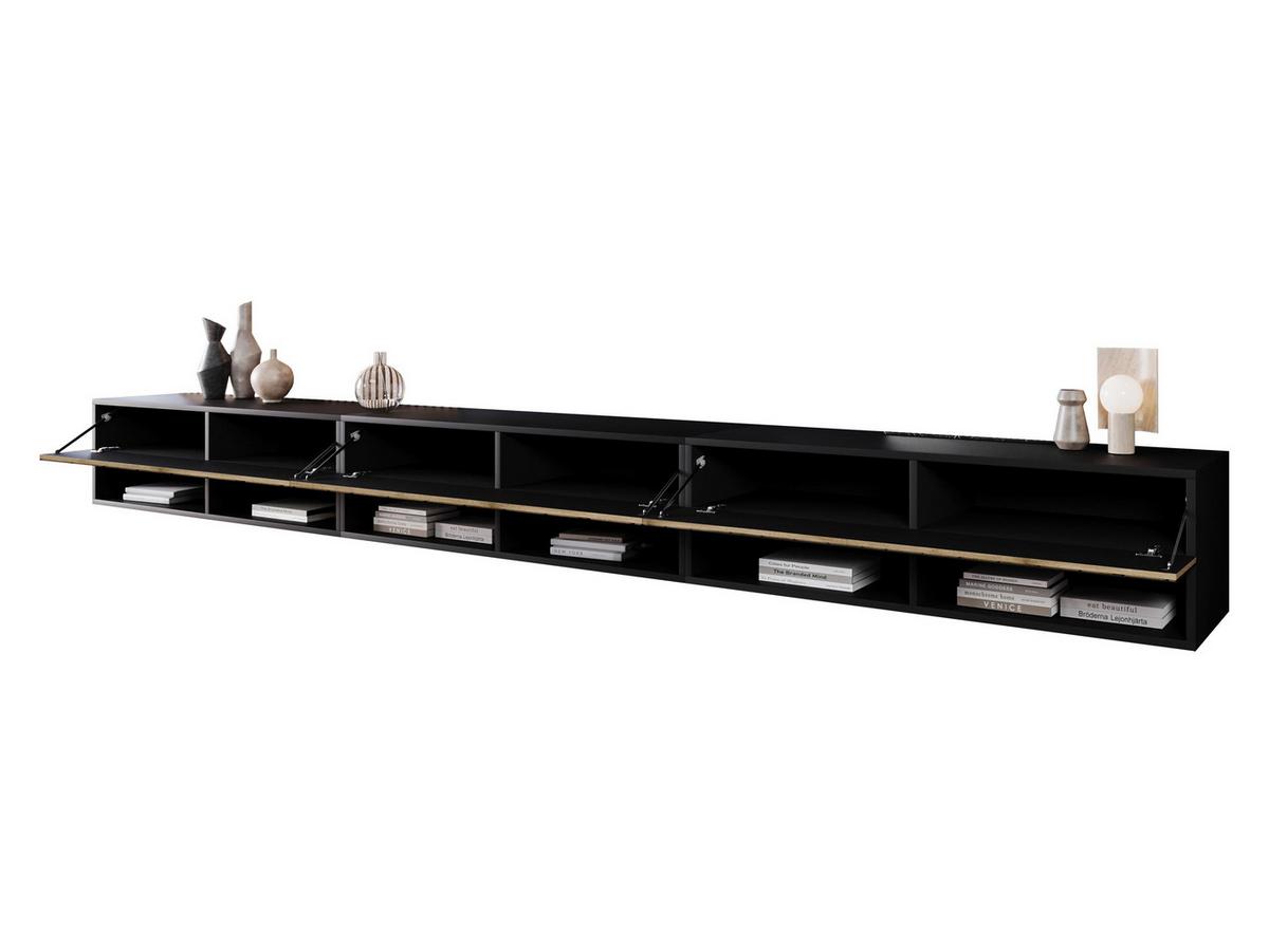 TV-LOWBOARD A300 MDF mit LED Beleuchtung - Eiche Wotan/Graphitfarben, Holzwerkstoff/Kunststoff (300/30/33cm) - MIRJAN24