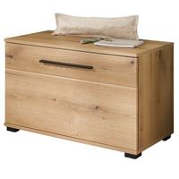 GARDEROBENBANK Evoke Eiche 80 cm, Sitzbank mit Stauraum - Eichefarben/Schwarz, Holzwerkstoff/Kunststoff (80/50/40cm) - Furn.Design