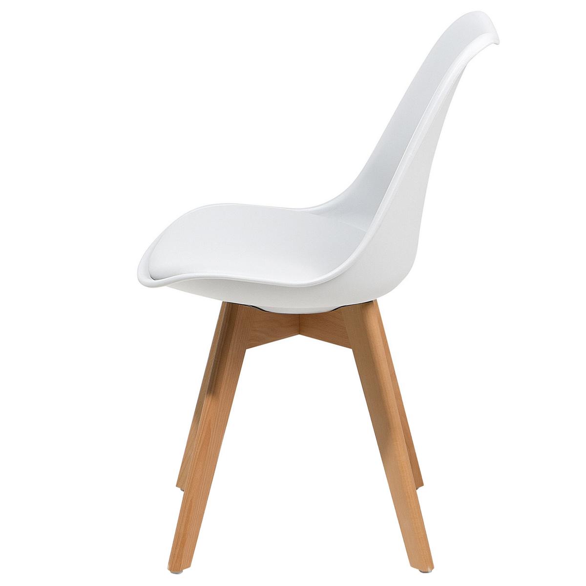ARBEITSHOCKER 2er-Set Kunststoff Weiß Dakota II - Weiß, Holz/Kunststoff (47/84/43cm) - Beliani