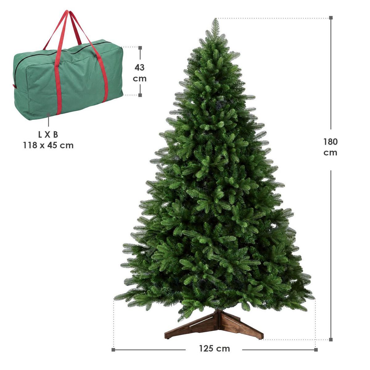 WEIHNACHTSBAUM Norvi grün 180cm - Grün, Kunststoff (180cm) - Juskys