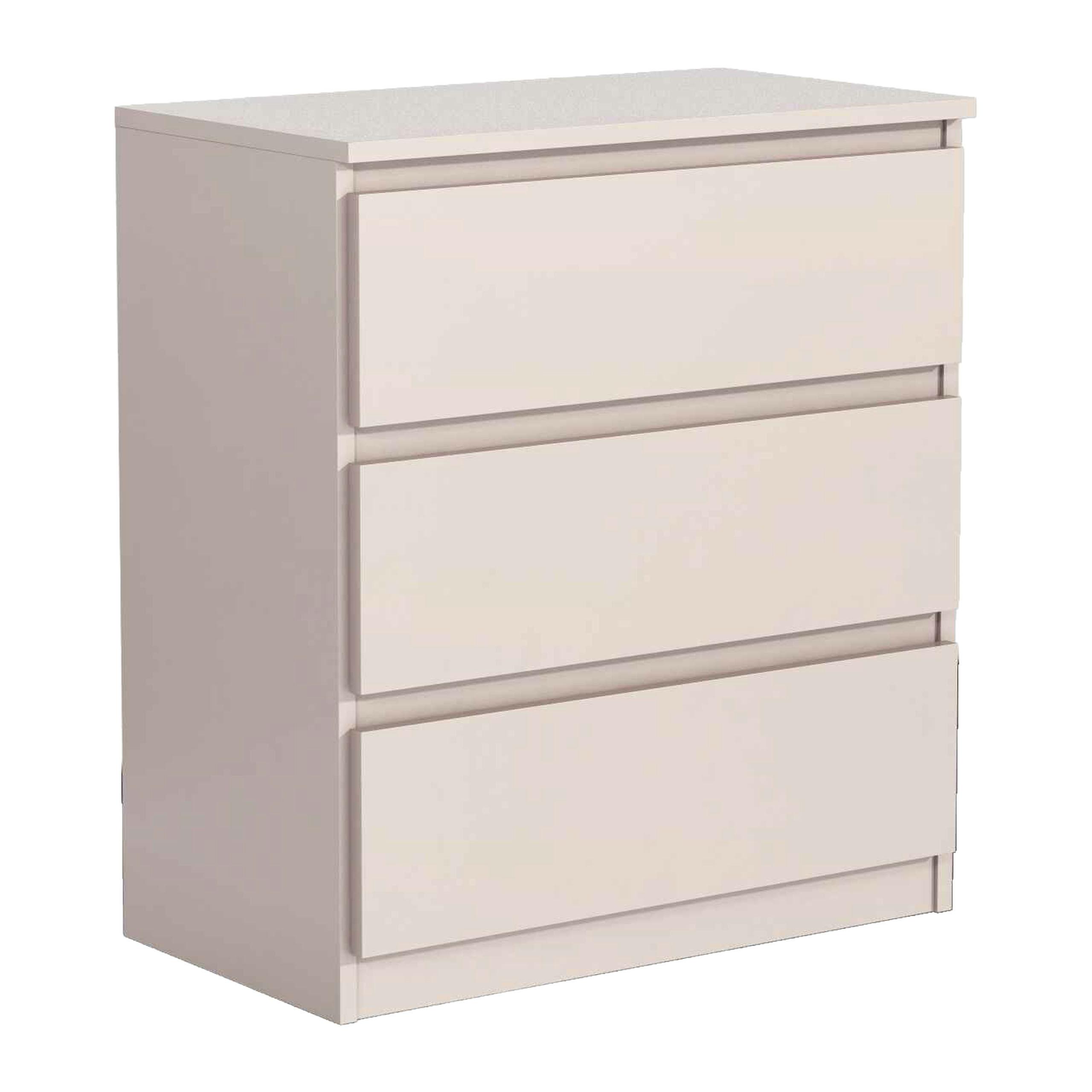KOMMODE NUDO 70/78,5/39cm mit 3 Schubladen Türen Kaschmir - Kaschmir, Holzwerkstoff (70/78.5/39cm) - MASSENO