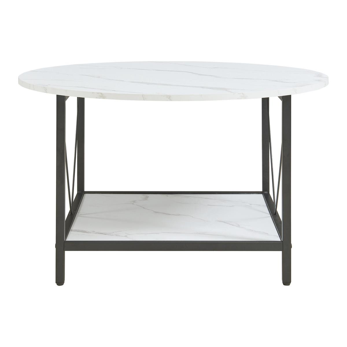 COUCHTISCH Filem 80/46 cm - Weiß, Holzwerkstoff/Metall (80/80/46cm) - [en.casa]