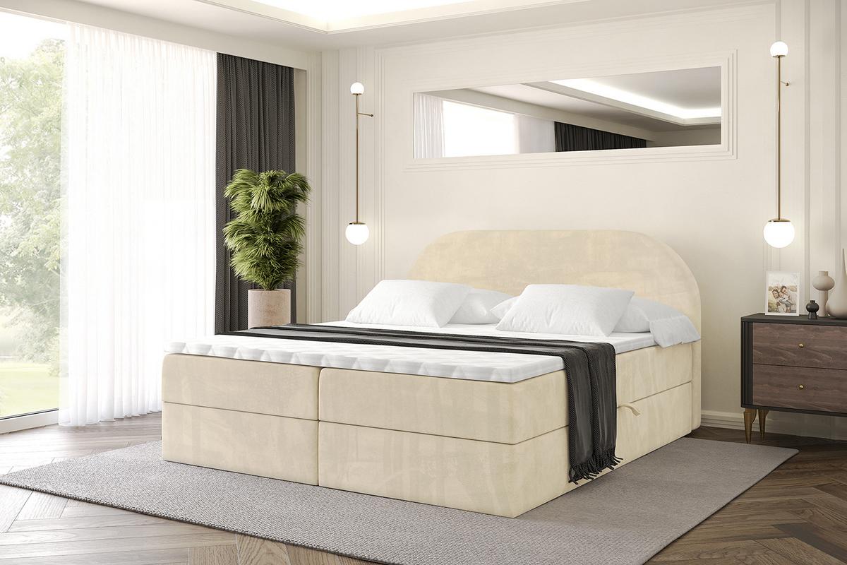 BOXBETT mit Matratze H3 und Lattenrost - NOX - 120x200 - Beige Monolith - Beige, Holzwerkstoff/Kunststoff (120/200cm) - ALTDECOR