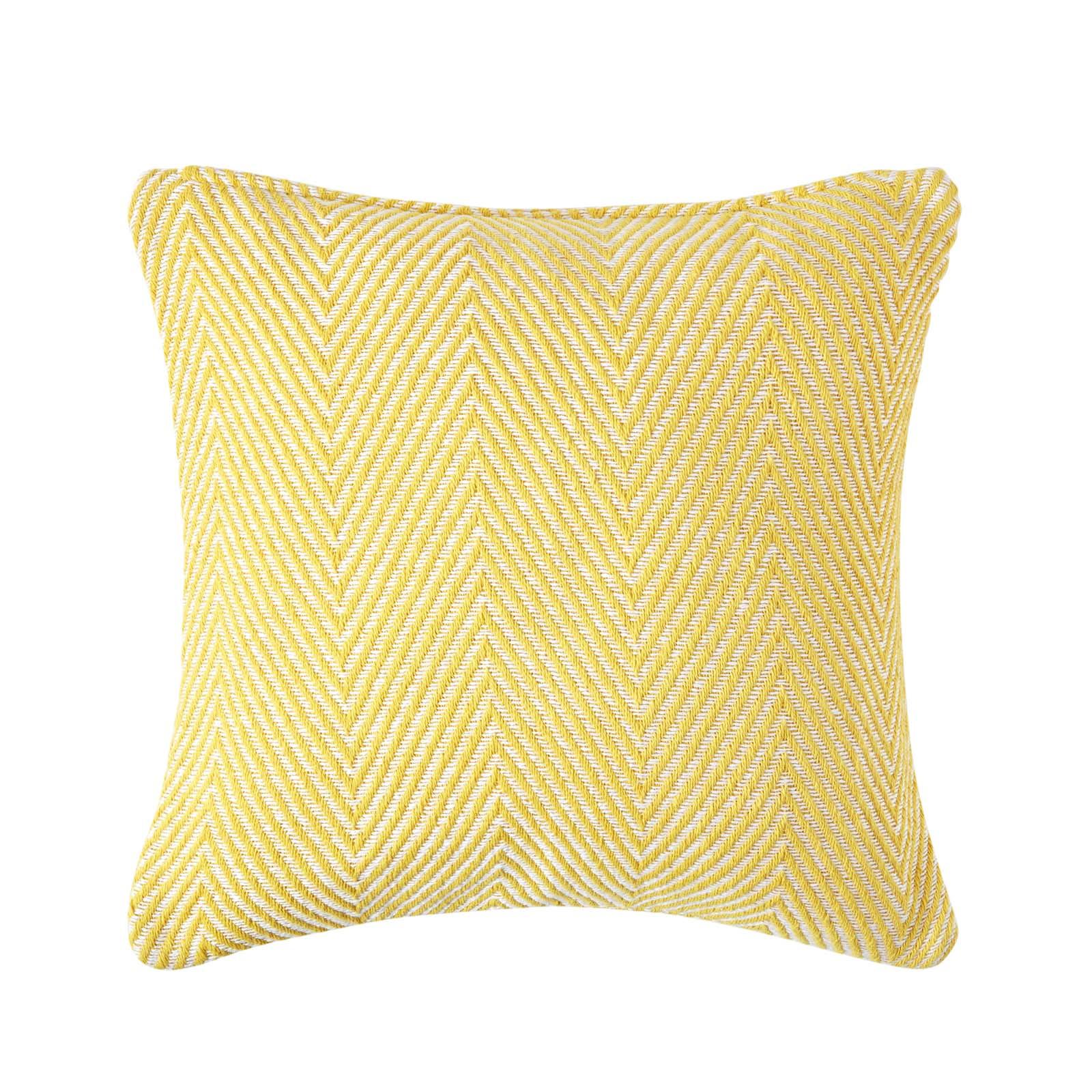 KISSENHÜLLE Halden Fischgrät 60/60 cm - Gelb, Textil (60/60cm) - Homescapes
