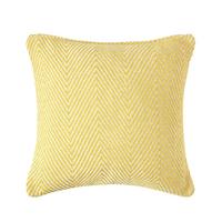 KISSENHÜLLE Halden Fischgrät 45/45 cm - Gelb, Textil (45/45cm) - Homescapes