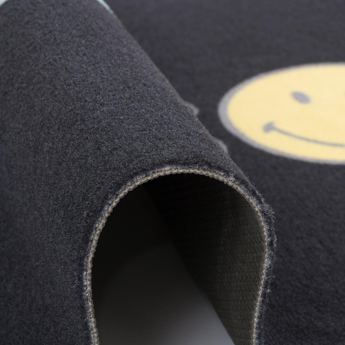 KÜCHENLÄUFER TEPPICH TRENDY SMILEY WELCOME - Schwarz, Textil (45/145cm) - Pergamon