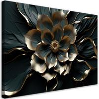 KUNSTDRUCK Schwarz 60/40 cm - Schwarz, Textil (60/40cm) - KUNSTLOFT