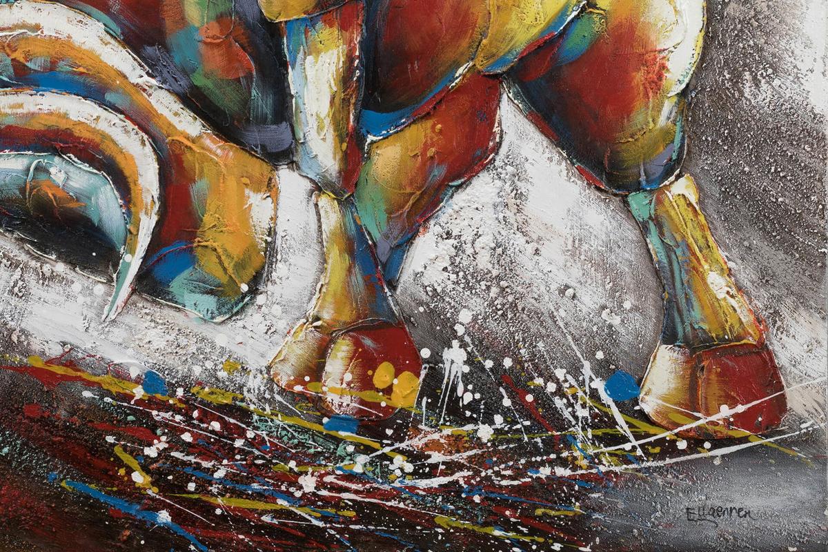 ACRYLBILD HANDGEMALT 100/75 cm - Taupe, Holz/Textil (100/75cm) - KUNSTLOFT