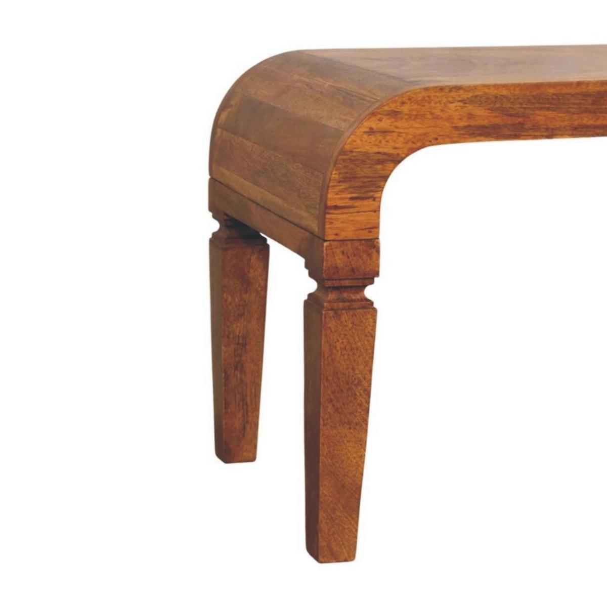 COUCHTISCH mit Amber-Eichen-Finish, abgerundete Beine, braun - Braun, Holz (35/120/43cm) - Artisan Furniture