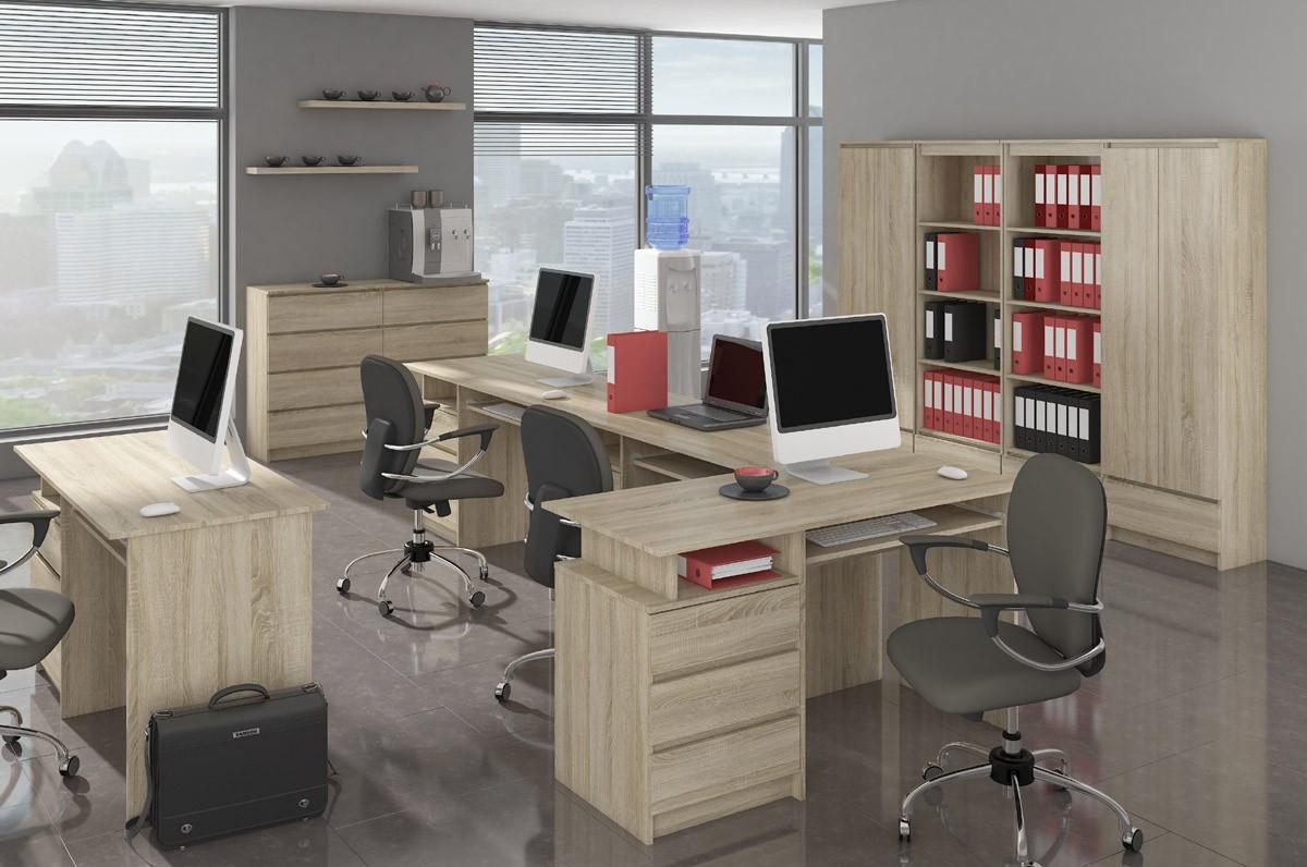 SCHREIBTISCH Eiche Sonoma 77/135/60 - Sonoma Eiche, Holzwerkstoff (135/50/77cm) - RAUMHIRSCH FURNITURE