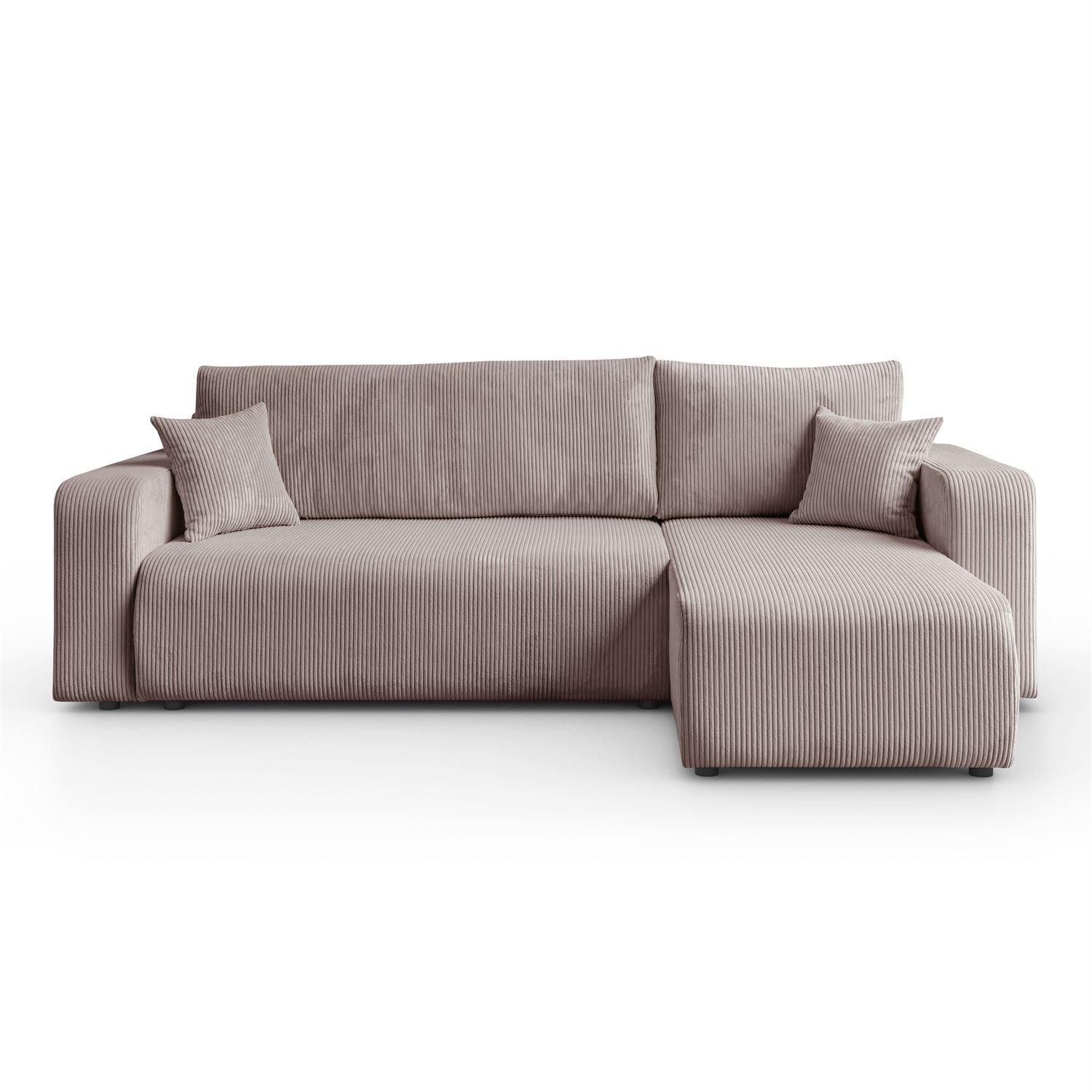ECKSOFA PRESTIGE L, Poso 27 - Rosa, Textil (247/143cm) - Lookway