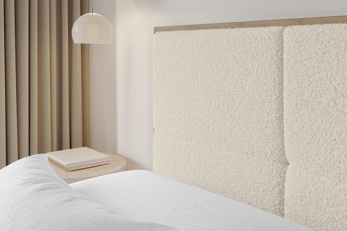 POLSTERBETT mit Bettkasten und Lattenrost, Bett mit Matratze H3/H4 - LILA 140x200 Beige - Sandfarben, Holzwerkstoff/Textil (140/200cm) - ALTDECOR