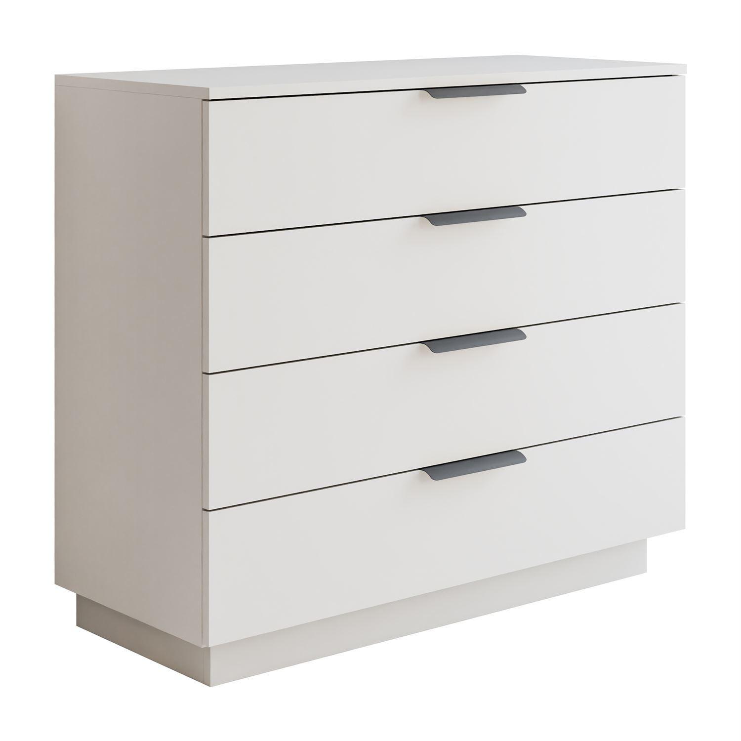 KOMMODE LINA KASCHMIR 95 mit LED-Beleuchtung auf Sockel Schwarz - Kaschmir, Holzwerkstoff (95/84/40cm) - Lookway