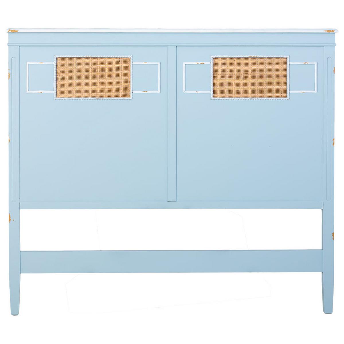 BETTKOPFTEIL 150x6x130 cm - Blau, Holz (150/130/6cm) - Wanderlust