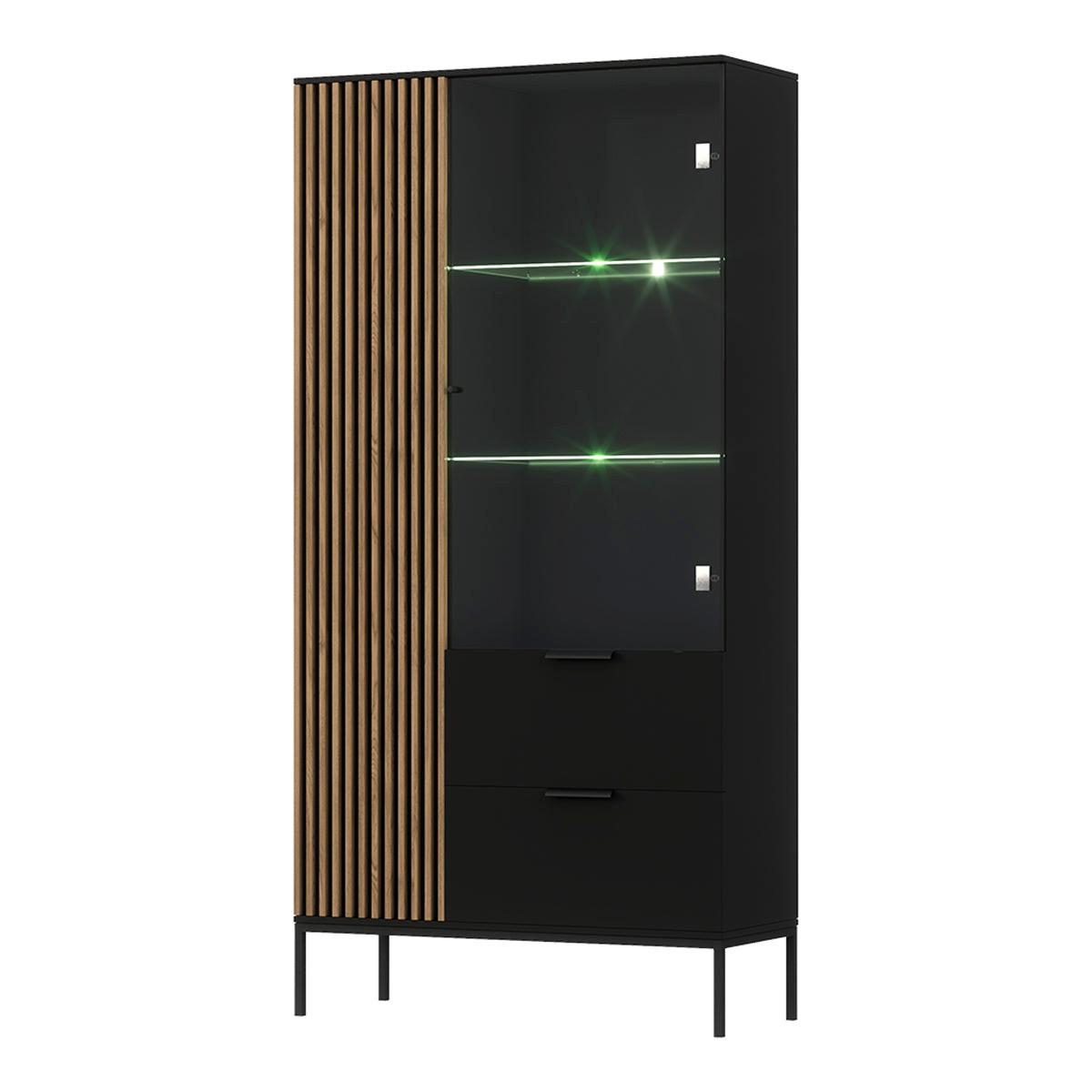 GESCHIRRSCHRANK Melchior Schwarz - Schwarz, Holzwerkstoff (100/200/60cm) - Petits-meubles