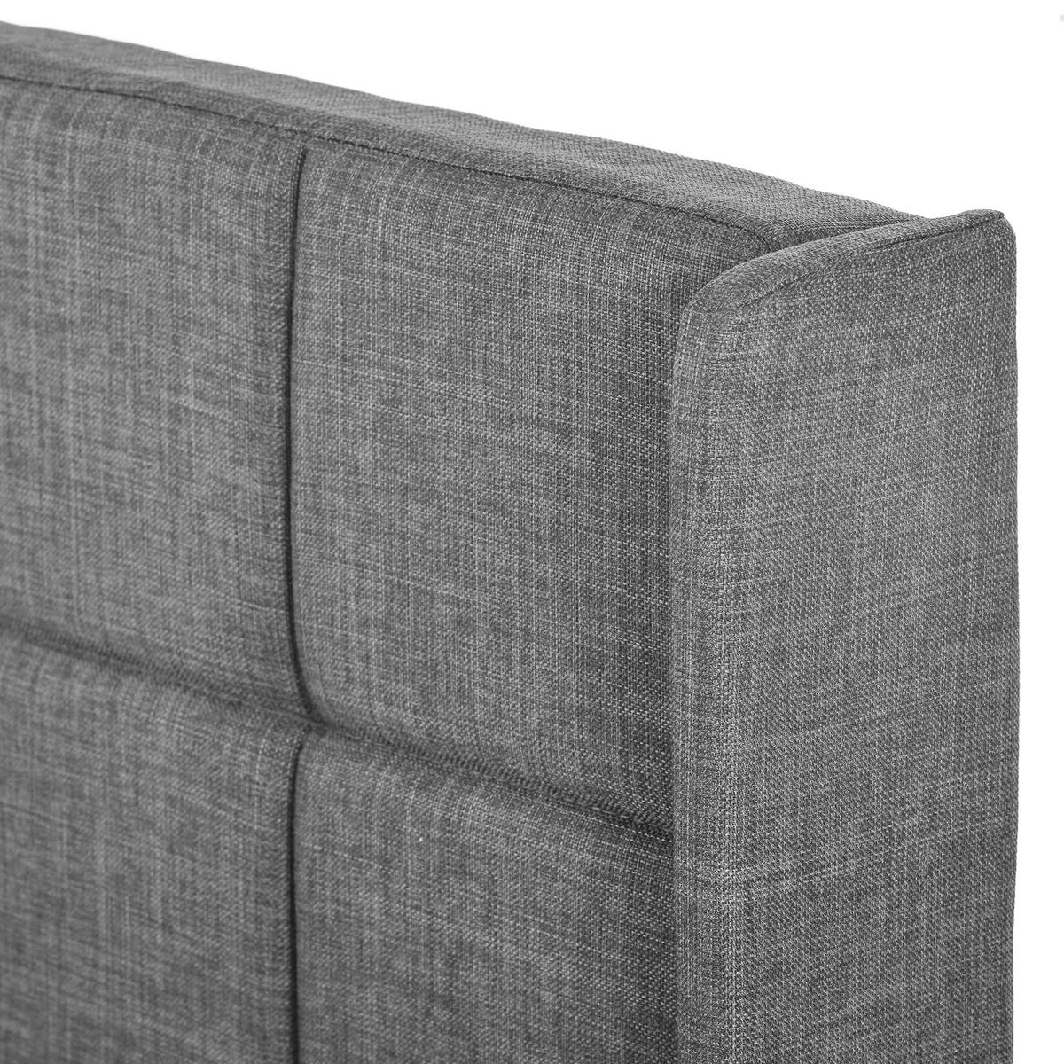 POLSTERBETT Grau Leinen mit Matratze & Lattenrost 140×200 cm - Grau, Holzwerkstoff/Textil (140/200cm) - Urban Meuble