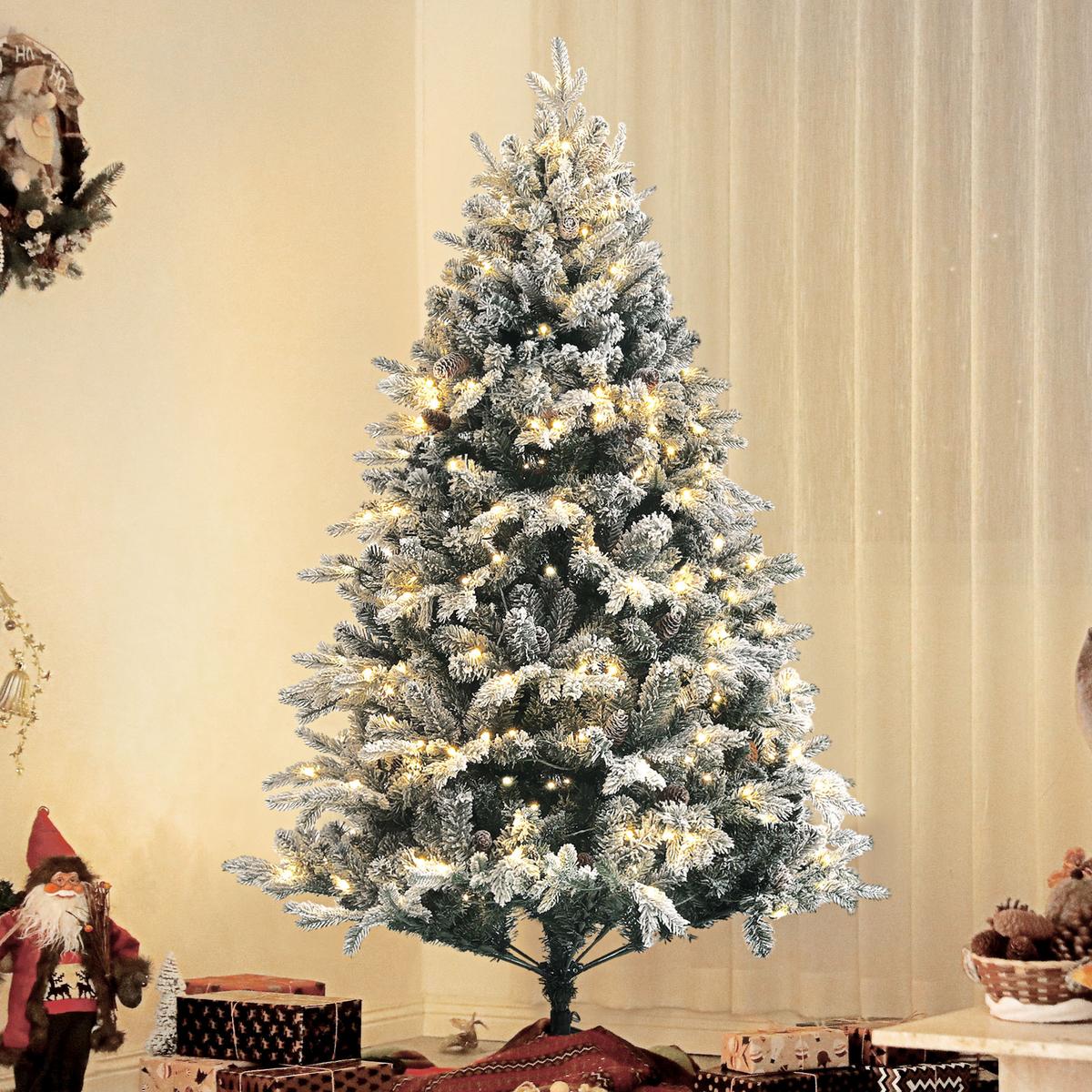 KÜNSTLICHER Weihnachtsbaum, 180 cm Christbaum mit 793 Spitzen für Weihnachten - Grün, Kunststoff (180cm) - HOMCOM