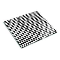 GLASPLATTE 60x52 cm Zickzack - Schwarz, Glas (60/0.4/52cm) - TULUP