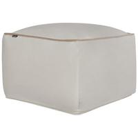 POUF Samtstoff Hellbeige Dareyn - Beige, Textil (50/30/50cm) - Beliani