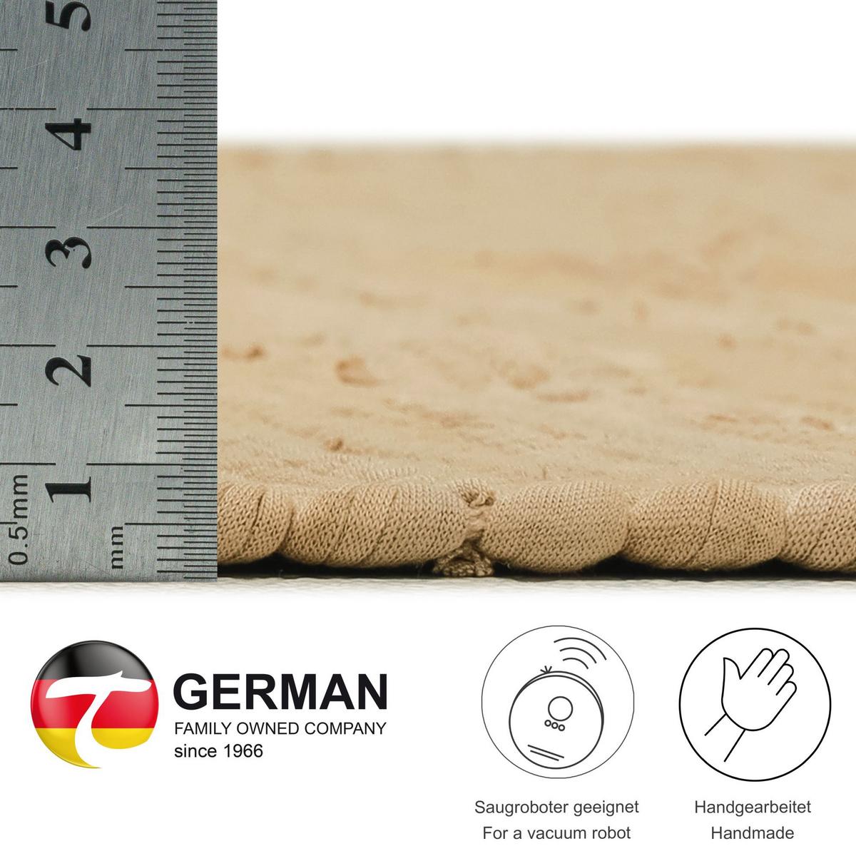 FLECKERLTEPPICH Chindi 60x120 cm - Naturfarben, Textil (60/120cm) - Rug and Roll