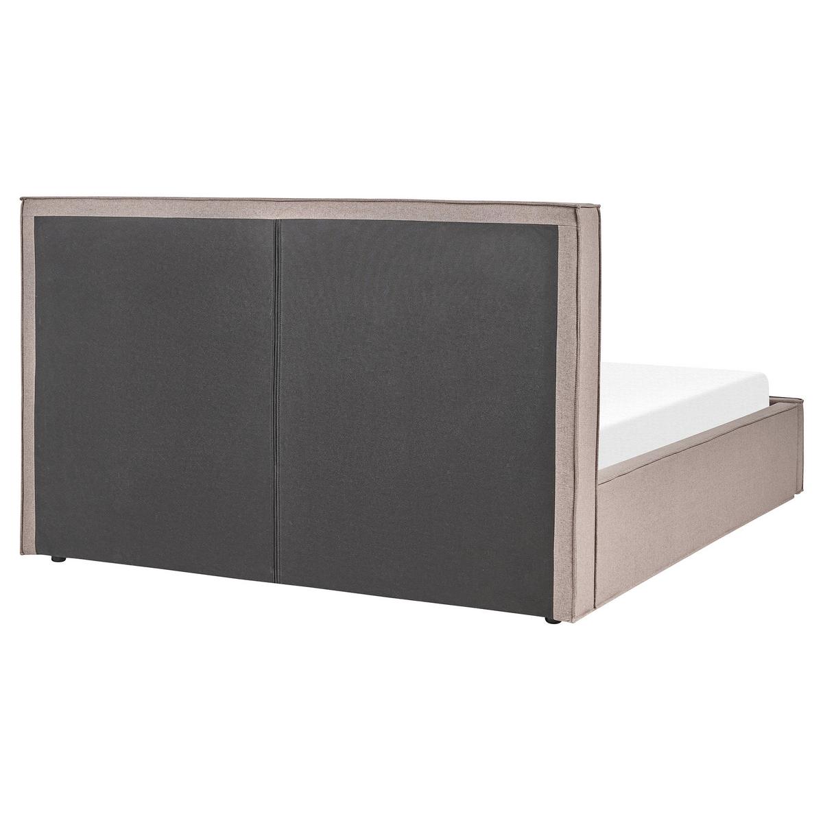POLSTERBETT 160/200 cm Taupe Moissac - Taupe, Textil (160/200cm) - Beliani