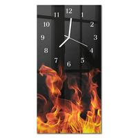 WANDUHR aus Glas 30x60 cm - Feuer - Multicolor, Glas (30/60/0.4cm) - TULUP
