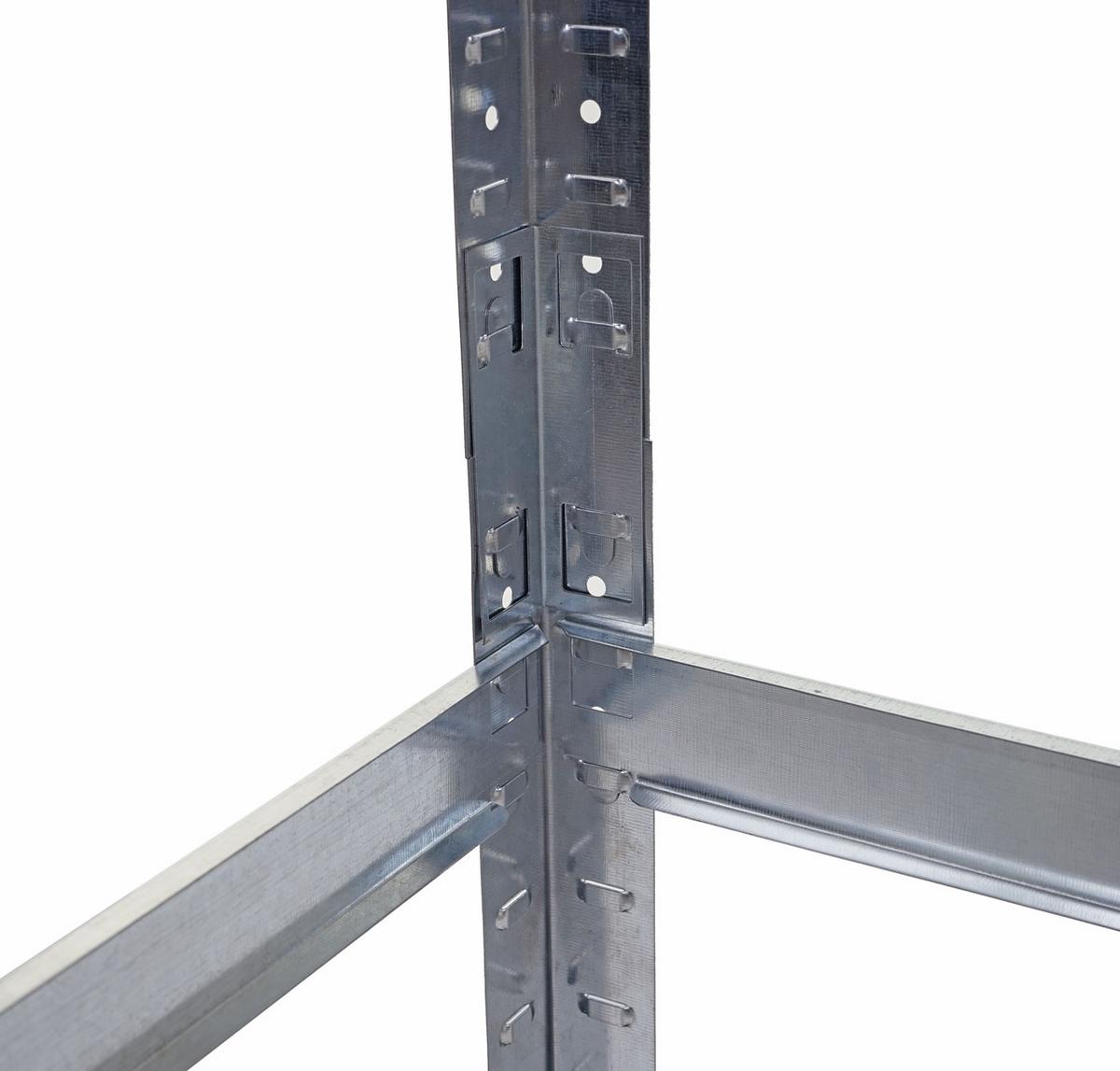 SCHWERLASTREGAL MIT KORB Silbergrau, Braun - Braun/Grau, Metall (80/160/40cm) - MCW